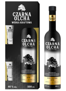 CZARNA OLCHA WÓDKA KRAFTOWA ŻYTO 0,5L + GIFT BOX